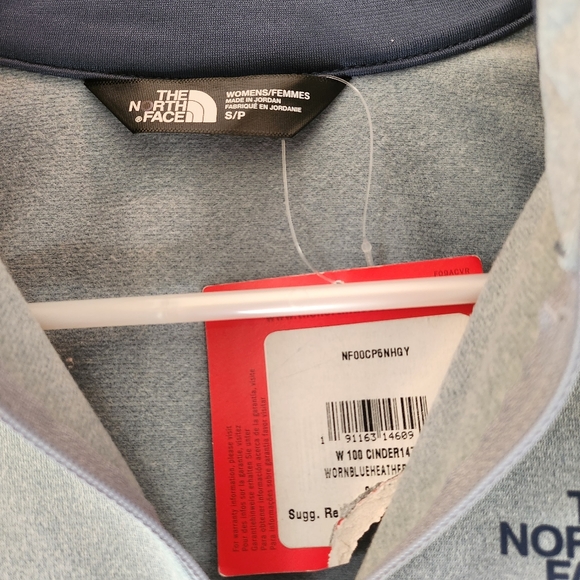 The North Face blue grey quarter zip pullover, women's small NWT - Picture 3 of 5